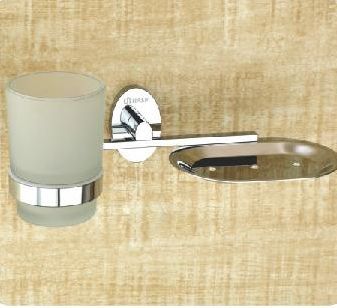 EL- 08 Brass Soap Dish & Tumbler