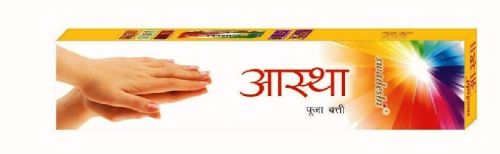 Aastha Pooja Agarbatti, For Worship, Feature : Aromatic, Best Quality, Eco Friendly, Low Smoke
