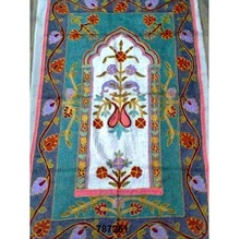 Cotton Rayon Embroidered Prayer Mat, Size : 27x43 Inches