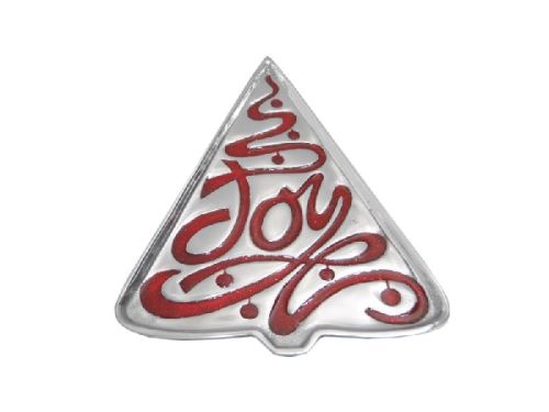 Polished Red Enamel Aluminium Joy Christmas Dish, Size : Height- 1.5 Cm, Length- 29 Cm, Width - 22.5 Cm