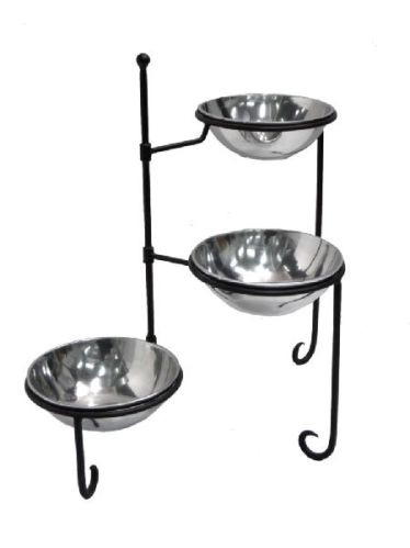 Iron Stand With Aluminium Bowls