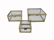 Metal Glass Jewellery Box