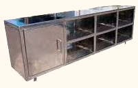 Stainless Steel Cross Over Bench, Color : Silver