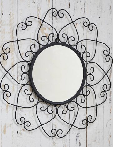 BLACK METAL F10 DECORATIVE MIRROR