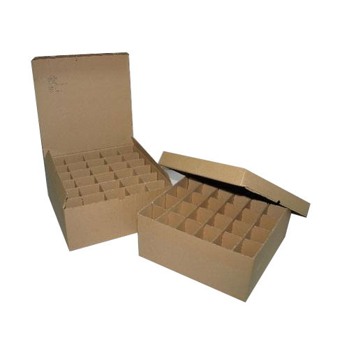 Rectangle Partition Corrugated Box, Pattern : Plain