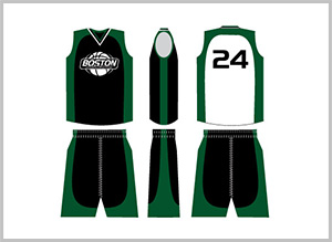 100% Polyester Boston Center Basketball Uniforms, Size : XL