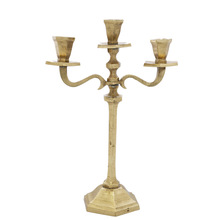 Aluminum 3 Arms Candelabra, Color : Golden