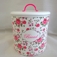 Round Shape Metal Bread Box, For Food, Feature : Eco-Friendly, Stocked