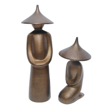 Aluminum Praying Monk Statue, Style : Natural