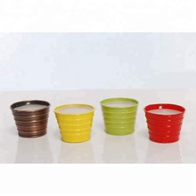 Wax Filled Iron Enamel Jar, Color : Customized Color