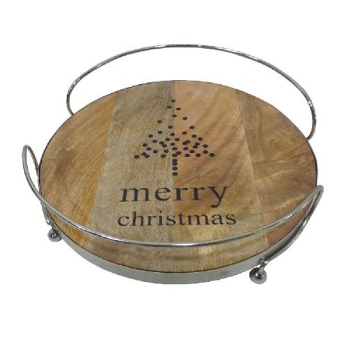 Wooden Serving Tray, For Home Hotel Restaurant, Color : Natural