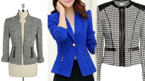 Brocade Fabric Ladies Blazers, Technics : Modern