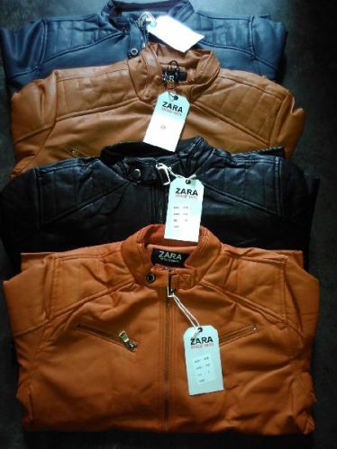 Plain Branded PU Leather Jackets, Size : XL