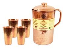 COPPER HAMMERED JUG, Feature : Eco-friendly