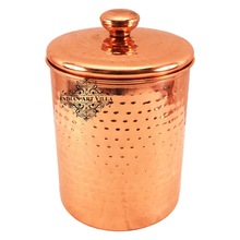 Copper Plated Hammered Storage Box, For Hotel, Restaurants, Parties Etc, Color : Brown