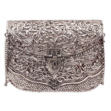 Silver Plated Handbag Purse Clutches, For Home Decor, Size : 5' X 3' (INCH