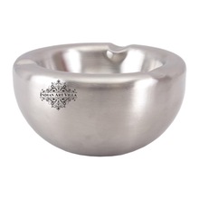 Round Steel Matte Finish Ash Tray, For Tableware, Size : 6 X 10.5 (Cms)