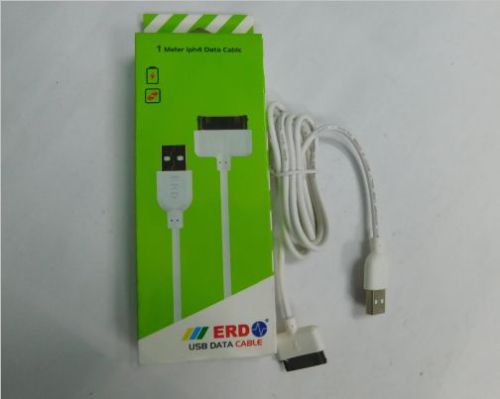 Iphone 4 2.4A White Data Cable, Length : 1 Meter