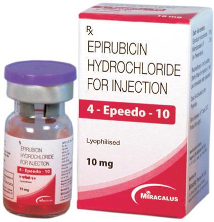 Epirubicin Hydrochloride Injection, Packaging Size : Single Vial
