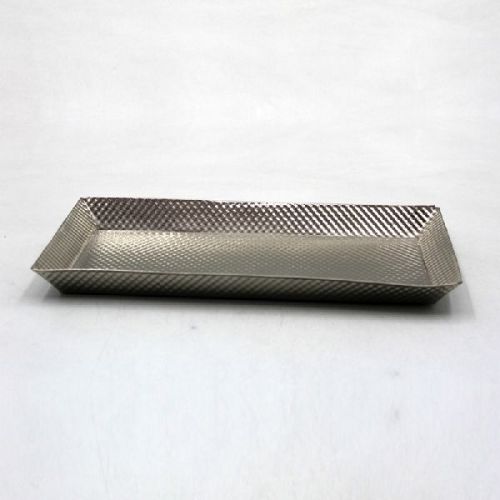 NICKEL Serving Tray, Size : 35 X 18.50 X 3 Cm
