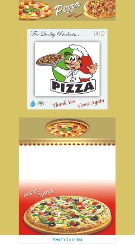 Kraft Paper Printed Pizza Boxes, Feature : Heat Resistant, Impeccable Finish, Recyclable