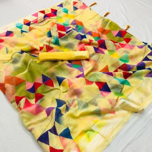 Plain Linen Silk Saree, Occasion : Festival Wear, Party Wear, Wedding Wear