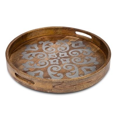 Round Wooden Trays, For Serving, Feature : Eco Friendly, Light Weight