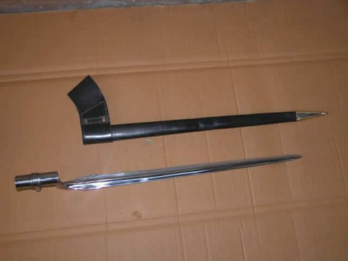Metal Cross Socket Bayonet Sword, Color : Black Antique