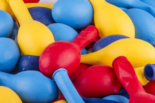 Cherry Round Shape Latex Balloons (9 Inch), For Events, Parties, Pattern : Plain Printed