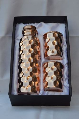 Round MAT Copper Water Bottle, For Drinkware, Certification : QC LAB