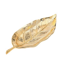 OM INTERNATIONAL ALUMINIUM GOLD LEAF DISH, Size : 8X4X1.5 INCH