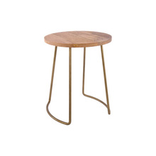 OM INTERNATIONAL Wooden Stool, Color : BLACK / NATURAL