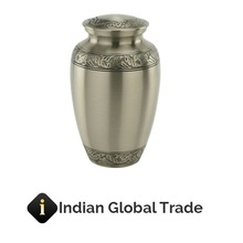 Brass Engraved Classic Cremation Urn, For Adult, Style : American Style