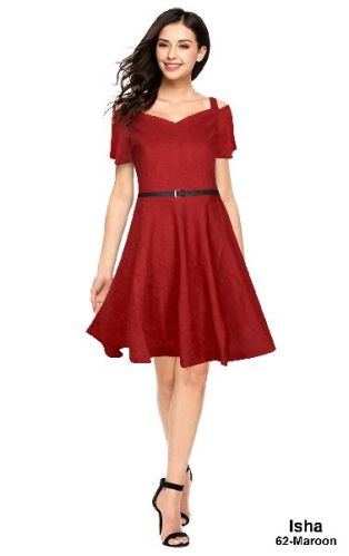 Non Brand Kinitting Western Dress, Color : Black, Blue, Maroon