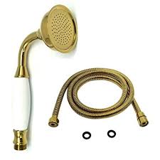 Round Brass Ceramic Hand Held Shower, For Bathroom, Length : 3Inch
