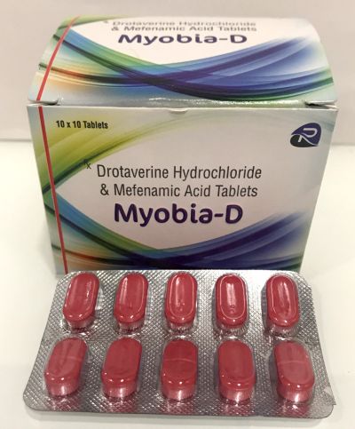 Drotaverine HCL 80mg. + Mefenamic Acid 250mg Tablets