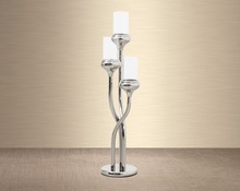 Customized Shape ALUMINIUM Candle Stand, For Home Lighting Decoration, Color : SHINY SILVER