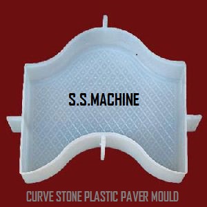 CURVE STONE PLASTIC PAVER MOULD, Color : WHITE