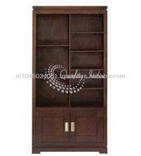 Black Color Wooden Shelves Cupboard