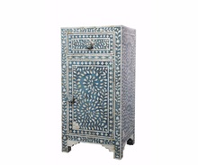 One Door Bed Side Bone Inlay Cabinet