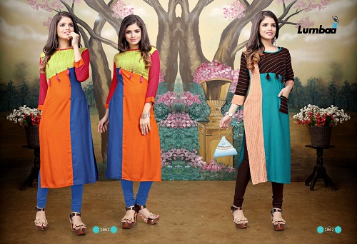 Lumbaa A Line Long Kurtis, Technics : Hand Made