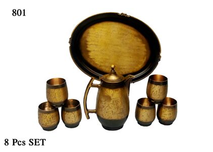 Round Polished Brass Lemon Set, For Gifting, Household, Color : Golden