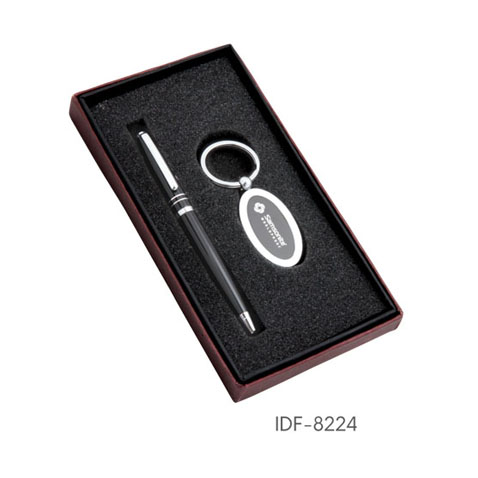 Metal Pen & Keychain Set, For Gift Purpose Office Supply, Feature : Alluring Appearance, Perfect Finish