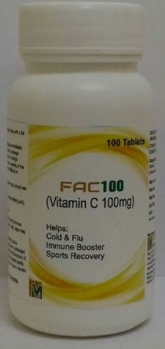 Vitamin C 100mg Tablet Ascorbic Acid.