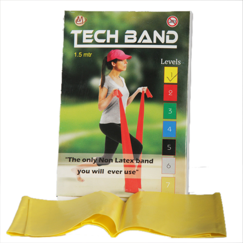 Level 1 Yellow Exercise Band, Feature : Longevity, Fine Finish, Fine Finish