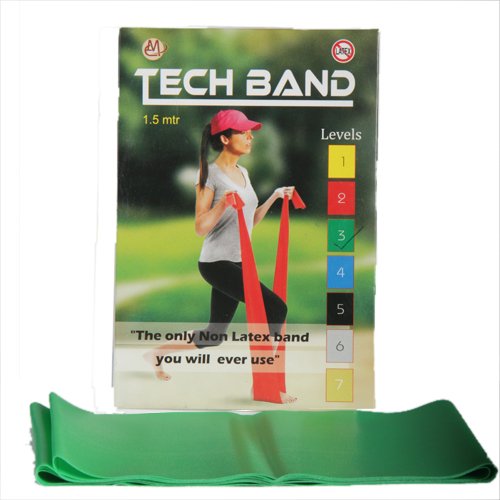 Level 3 Green Exercise Band, Feature : Longevity, Fine Finish, Fine Finish