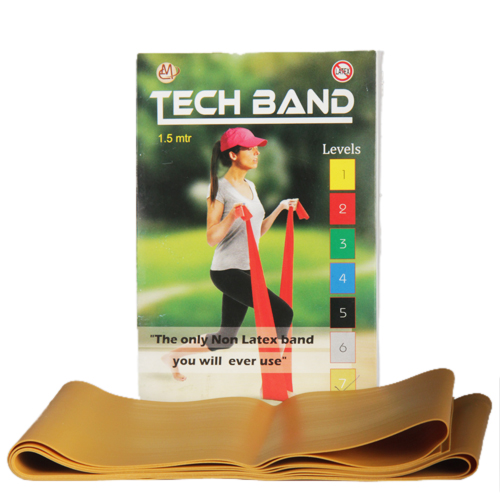 Level 7 Golden Resistance Exercise Band, Feature : Longevity, Fine Finish, Fine Finish