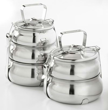 Steel Picnic Tiffin With Handle and Dividers