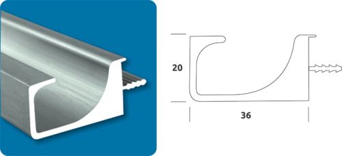 Alluminium Handle Profiles, For Shutters, Drawers, Sliding Doors, Length : 3 Mtr.