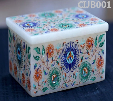 Marble Inlay Jewellery Box